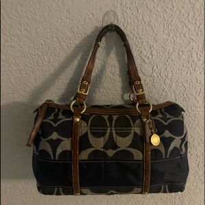 😊Vintage Coach blue denim satchel